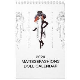 2026 MatisseFashions Illustration Calendar Kalender