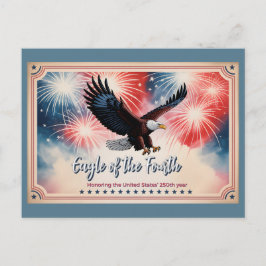 2026 Mini Calendar Firework, "Eagle of the Fourth" Vykort