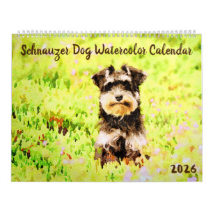 2026 Miniature Schnauzer Hund Mamma Ägare Present Kalender