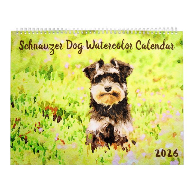2026 Miniature Schnauzer Hund Mamma Ägare Present  Kalender (Omslag)