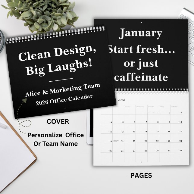 2026 Minimalist Funny Office Kalender (Skapare uppladdad)