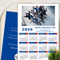 2026 - Minimalistisk Blue - Calendar Business Phot