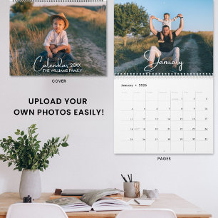 2026 Modern Anpassningsbar Photo Skapar din egen f Kalender