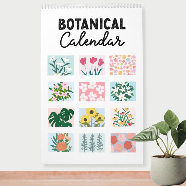 2026 Modern botanisk kalender i Abstrakten (In situ)