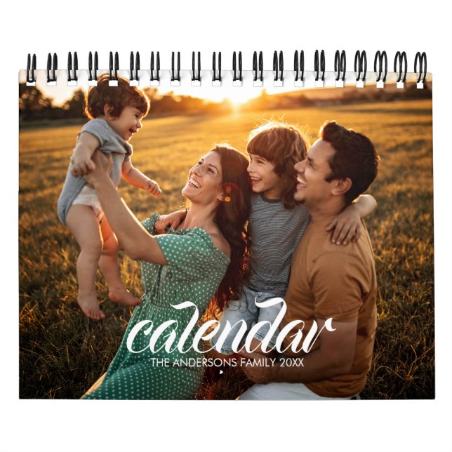2026 Modern Create Your Own Custom Family Photo  Kalender (Omslag)