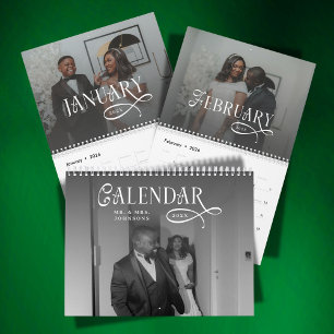 2026 Modern Elegant Bröllop 14 Bilder Nygifta Kalender