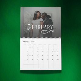 2026 Modern Elegant Bröllopsfoto Nygifta Calen Kalender