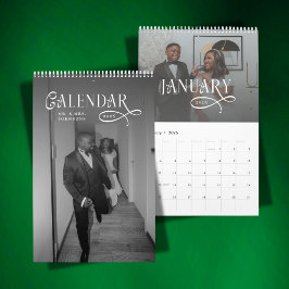 2026 Modern Elegant Bröllopsfoto Nygifta Kalender