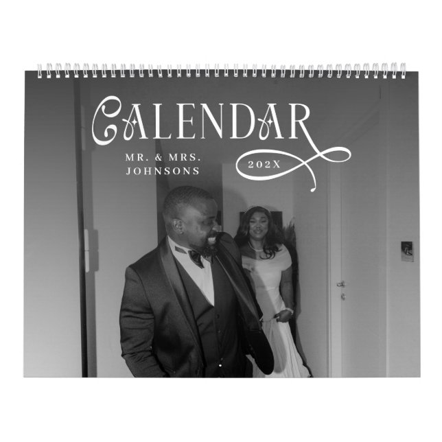 2026 Modern Elegant Wedding 14 Photos Newlyweds Kalender (Omslag)