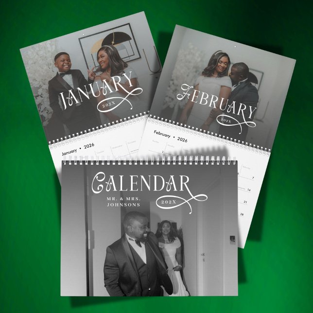 2026 Modern Elegant Wedding 14 Photos Newlyweds Kalender (Skapare uppladdad)
