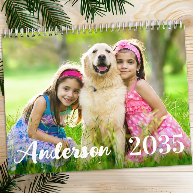 2026 Modern familjefoton med enkel Personlig Kalender (Skapare uppladdad)
