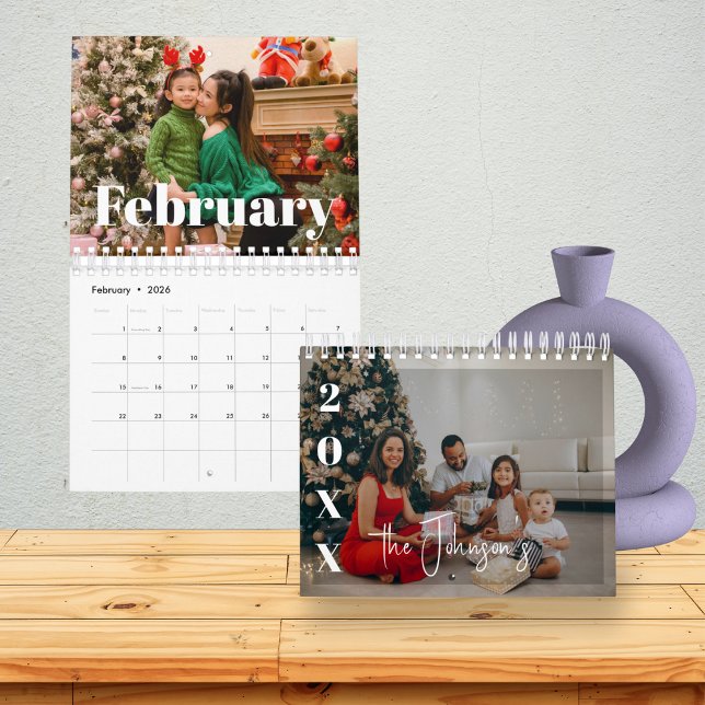 2026 Modern Family Photos Simple Overlay Text  Kalender (Skapare uppladdad)