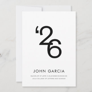2026 Modern Graduation Announcements Inbjudningar