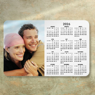 2026 Modern Kalender Foto Magnet