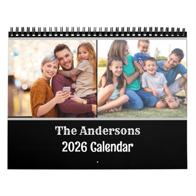 2026 Modern Skapa din egen Anpassningsbar-familj Kalender (Omslag)