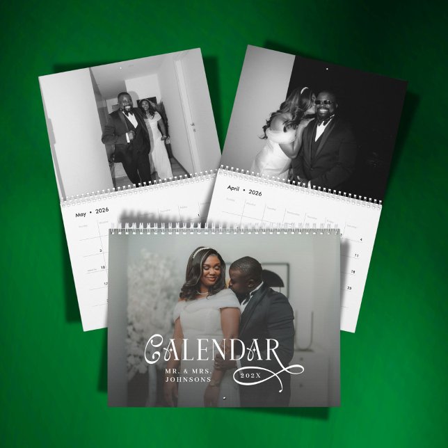 2026 Moderna Eleganta Bröllopsfoto Nygifta Kalender (Skapare uppladdad)