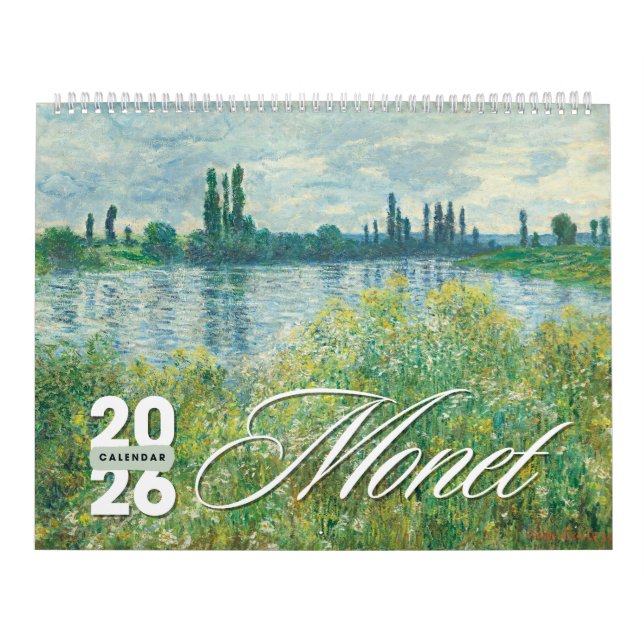 2026 Monet Art Väggkalender – Impressionistisk Mäs Kalender (Omslag)