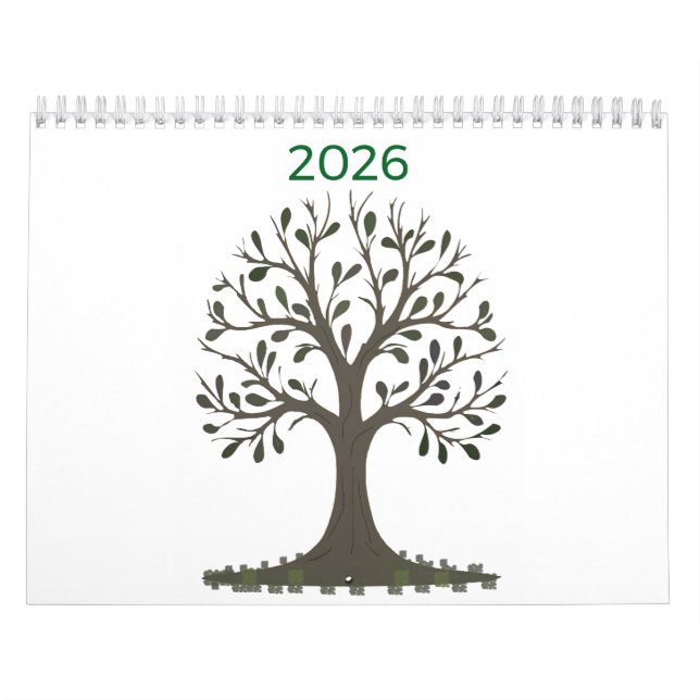 2026 Monthly Wall Calendar - Seasonal Minimalist Kalender (Omslag)