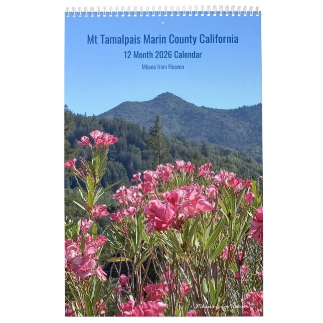 2026 Mt Tamalpais Marin California Calendar Kalender (Omslag)