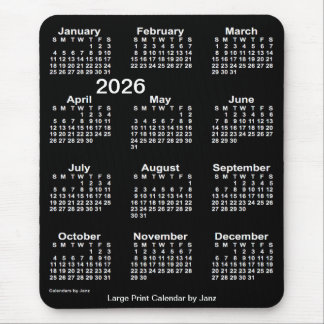2026 Neon White Large Print Calendar från Janz Musmatta