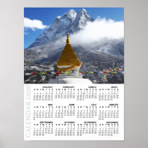 2026 Nepal Kalender, Ama Dablam, Sagarmatha