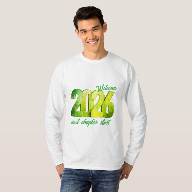 2026 NEW YEAR BASIC LONG SLEEVE T-Shirt (Hel framsida)