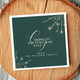 2026 New Year Classy Modern Typography Green Pappersservett