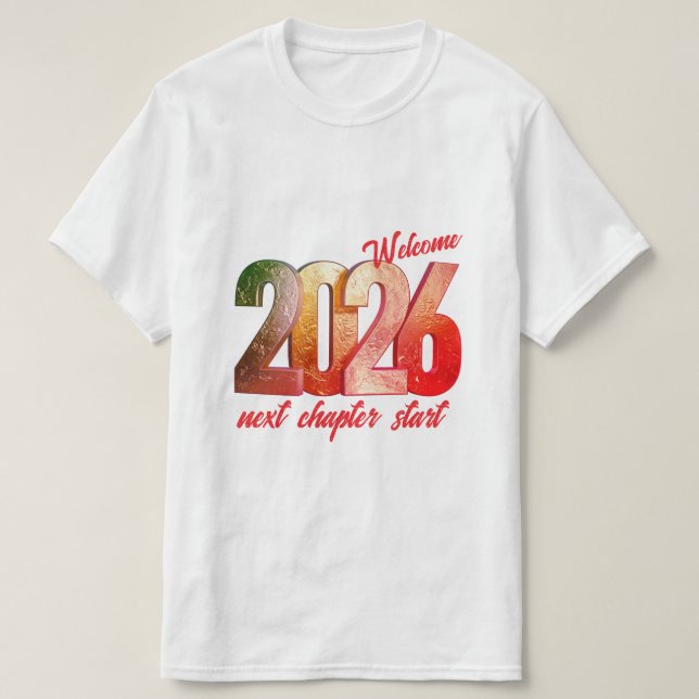2026 NEW YEAR MENS VALUE T SHIRT (Design framsida)