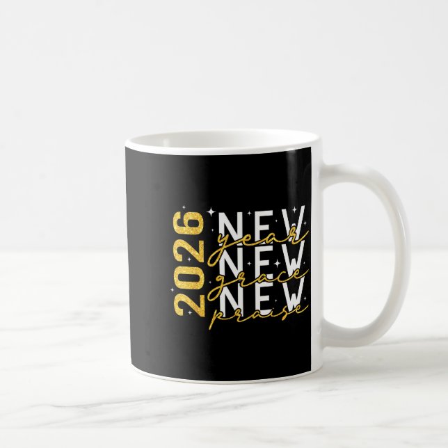 2026 New Year New Grace New Praise New Year's Eve  Kaffemugg (Höger)