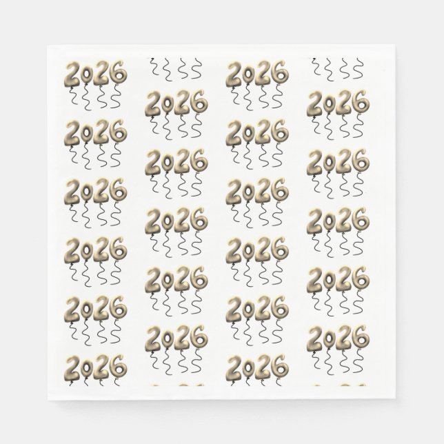 2026 New Year  Pappersservett (Framsidan)