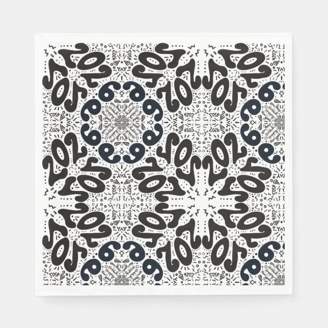 2026 New Year  Pappersservett (Framsidan)