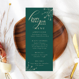 2026 New Years Modern Festive Teal Typography Inbjudningar