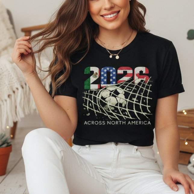 2026 Nordamerikanska fotbollen T Shirt (2026 North America Soccer Shirt | Mexico USA Canada Football Fan Tournament Tee)
