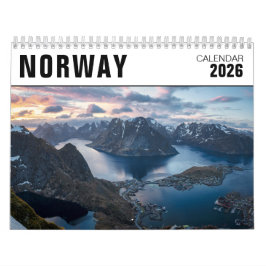 2026 Norge liggande foto Kalender