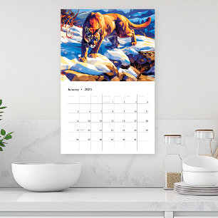 2026 North American Wildlife Single Page Kalender