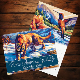 2026 North American Wildlife Two Page Large Kalender