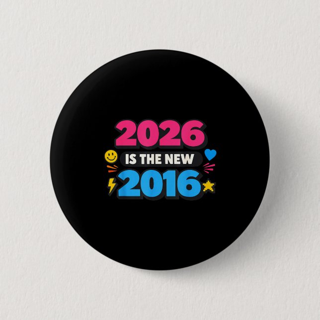 2026 Ny 2016 Internet Nostalgi Grafisk Konst Knapp (Framsida)