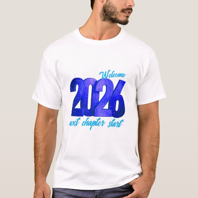 2026 NY BASISK MÖRK T-Shirt (Framsida)