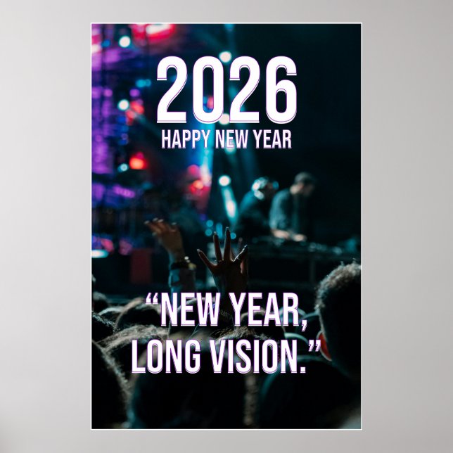 2026 Nyår Långsiktig Visuell Motivationsaffisch Poster (Framsidan)