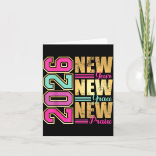 2026 Nyår Ny Nåd Ny Lovsång Retro Nge Desig Kort