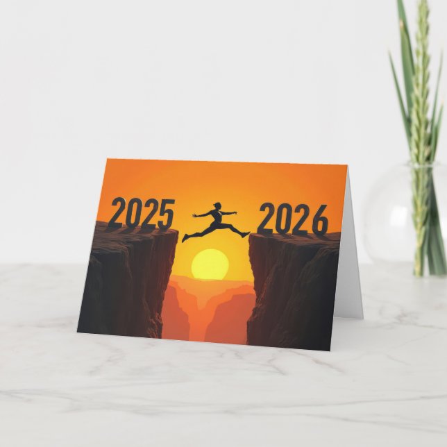 2026 Nyårs Siluett Helgkort (Framsida)