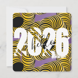 2026 Nyårs Trippy Bold Font Julkort