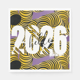 2026 Nyårs Trippy Fet Font Pappersservett