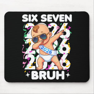 2026 Nyårsbaby Sex Sju Bruh Roligt Coolt Dabb Musmatta