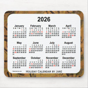 2026-Orangens Helgdag Art Calendar av Janz Mouse P Musmatta