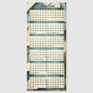 2026 Översigtskalender Magnetisk Kort