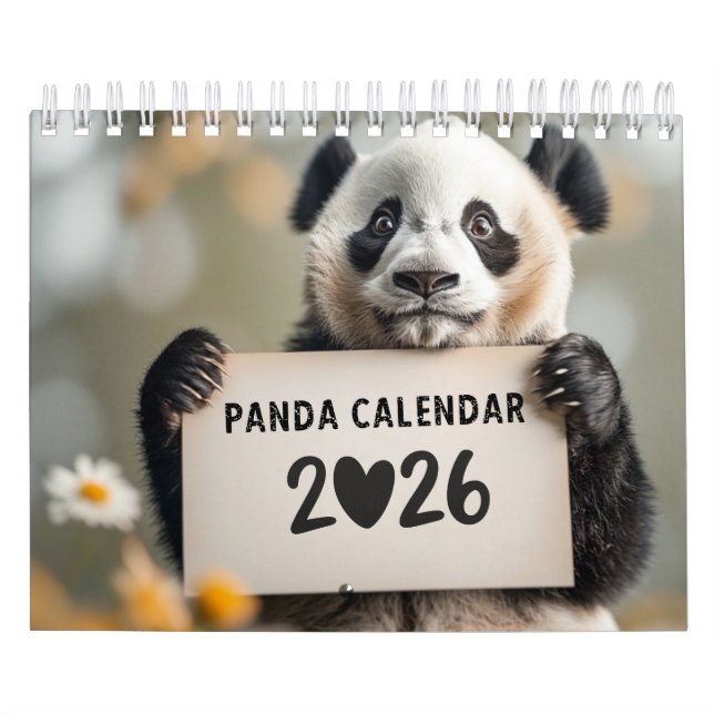 2026 Panda-kalender Kalender (Omslag)