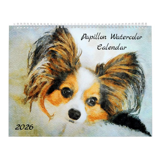 2026 Papillon Dog Mom Mama Lovers Owners Gift Kalender (Omslag)