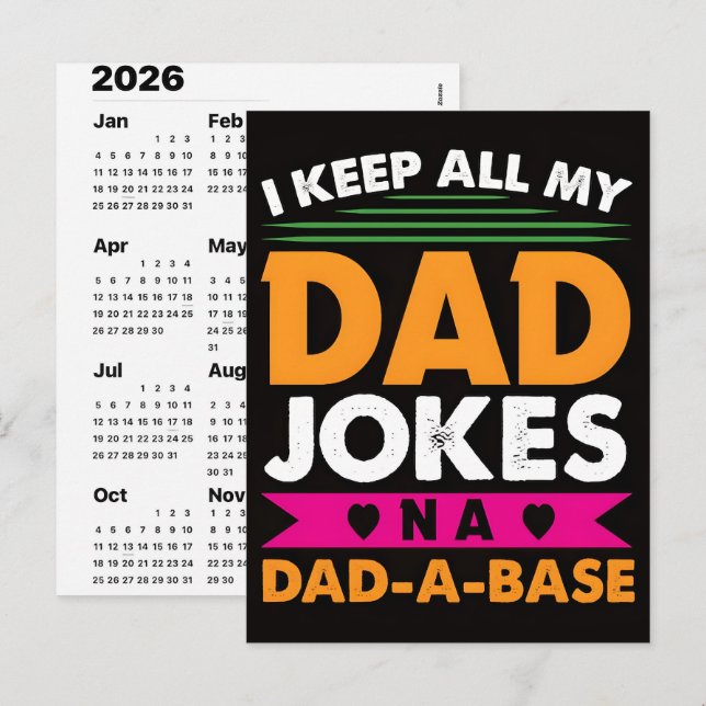 2026 Pappajokes Adventskalender Julräkning Helg Vykort (Fram/baksida)