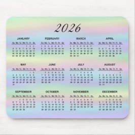 2026 Pastel Rainbow HoloGraph Calendar Musmatta